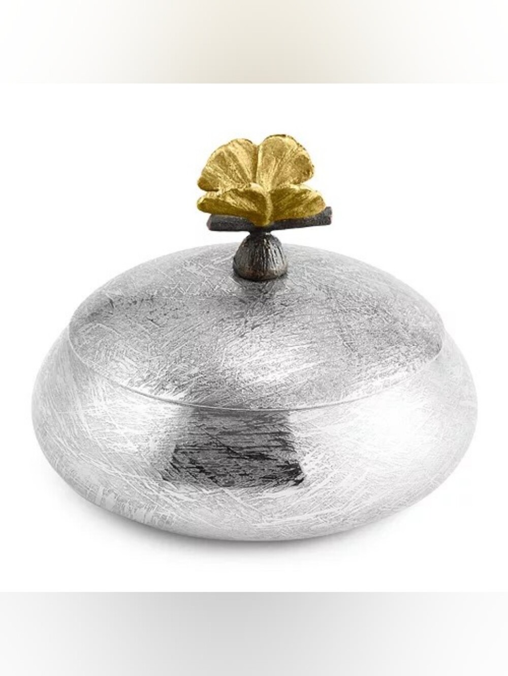 Michael Aram Butterfly Ginkgo Round Trinket Box New